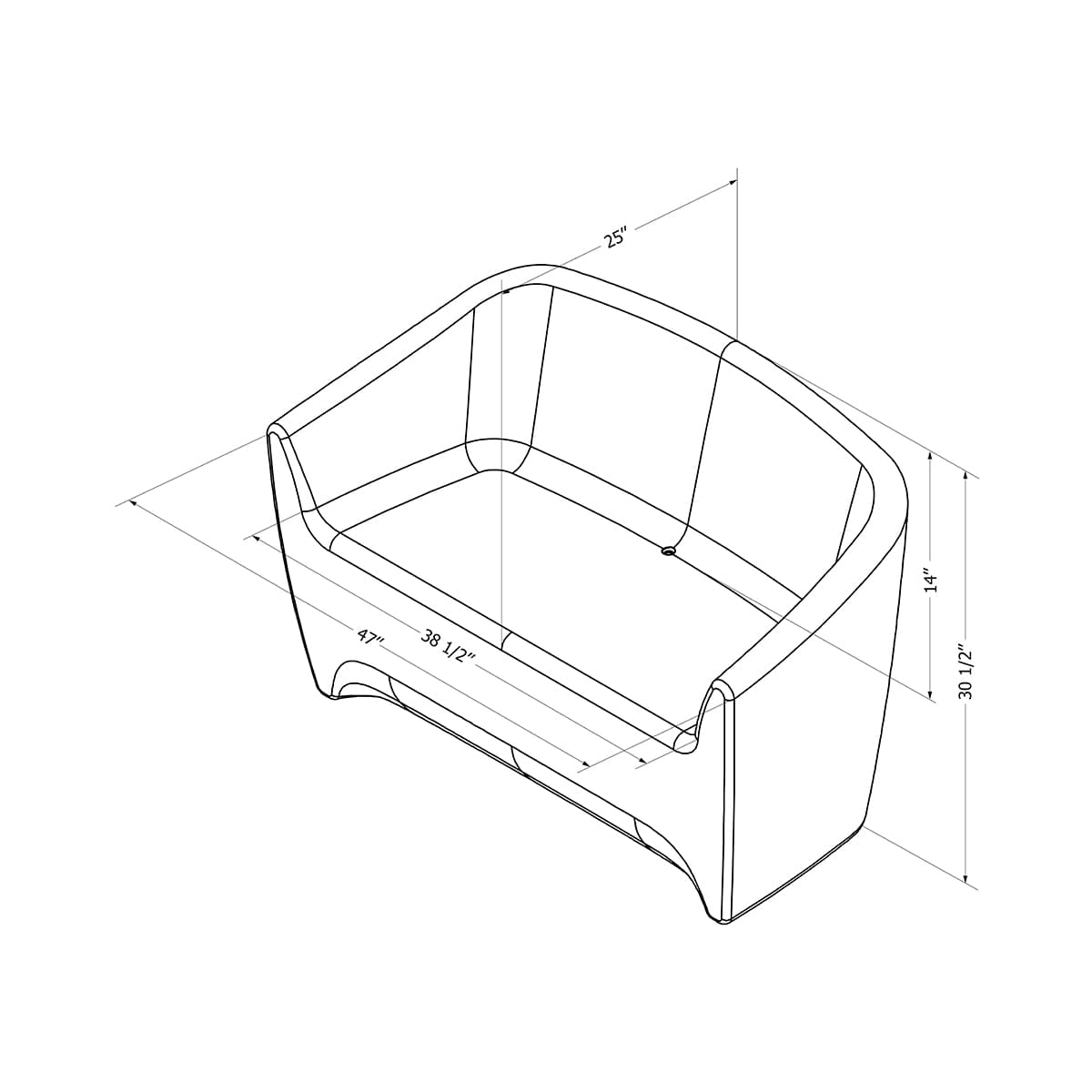Begonia Outdoor Loveseat