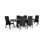 Ensemble à dîner extérieur Iceland - Chaises à haut dossier noires