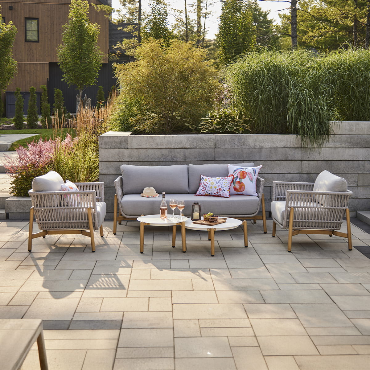 Innes Outdoor Conversation Set - Grey
