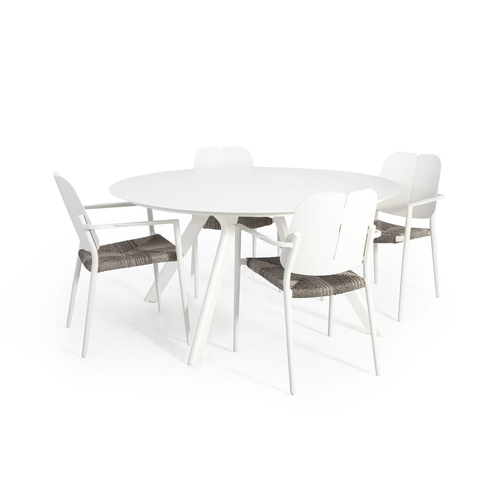 Maldives Outdoor Dining Set - 4 seats (White)