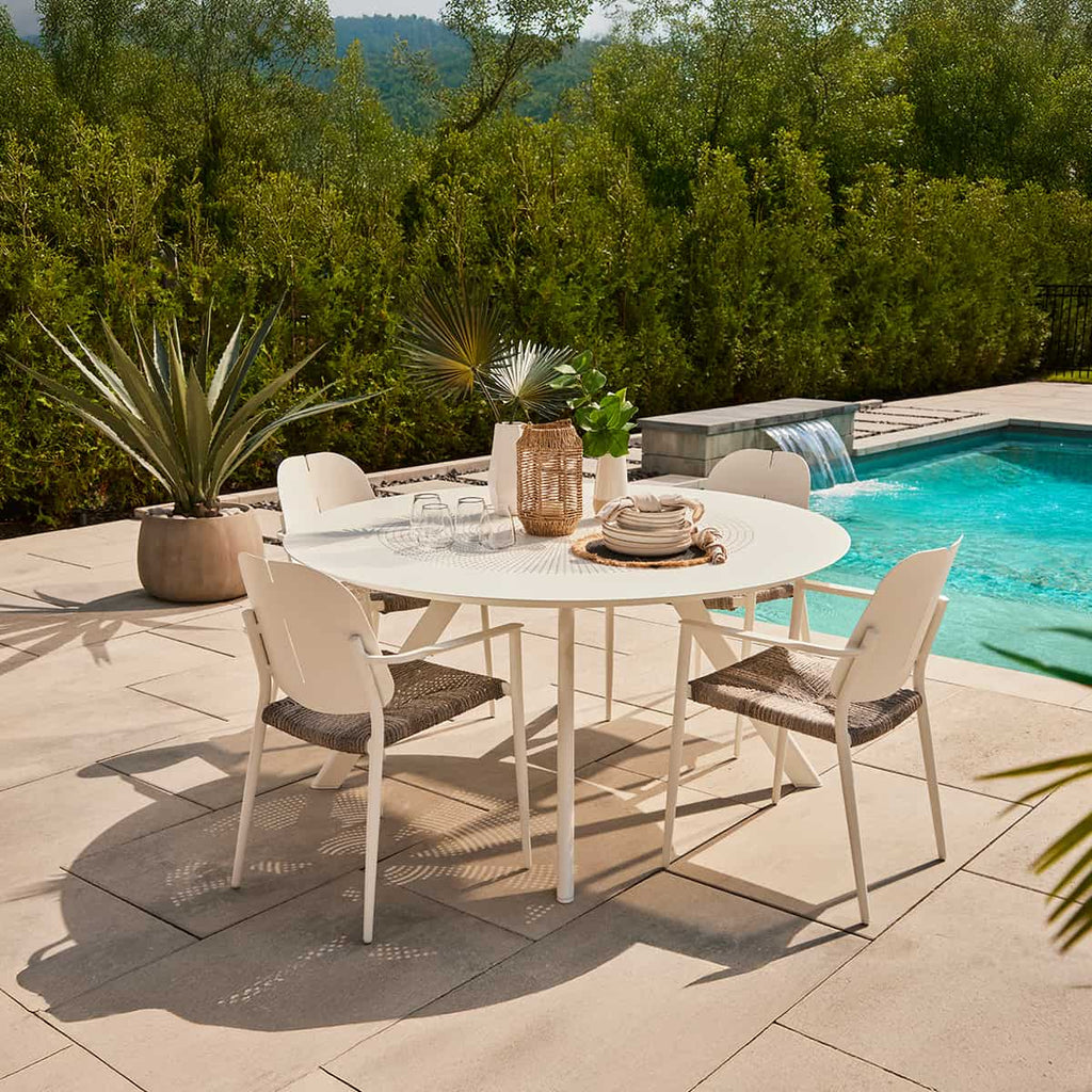 Maldives Outdoor Dining Set - 4 seats (White)