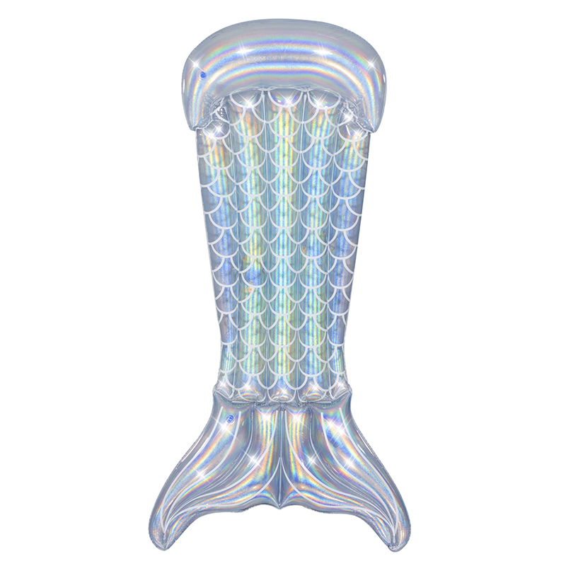 Iridescent Glimmer Mermaid Tail Inflatable Pool Mattress