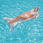 Iridescent Glimmer Mermaid Tail Inflatable Pool Mattress