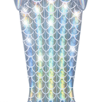 Iridescent Glimmer Mermaid Tail Inflatable Pool Mattress
