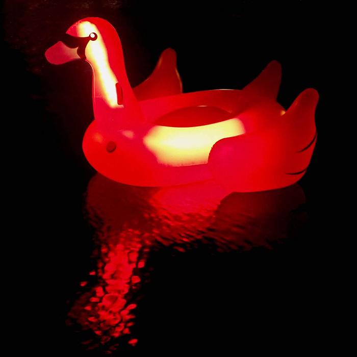 Giant Light Up Swan Inflatable Ride-On