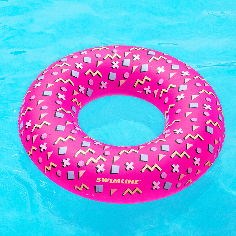 Retro Print Inflatable Pool Ring