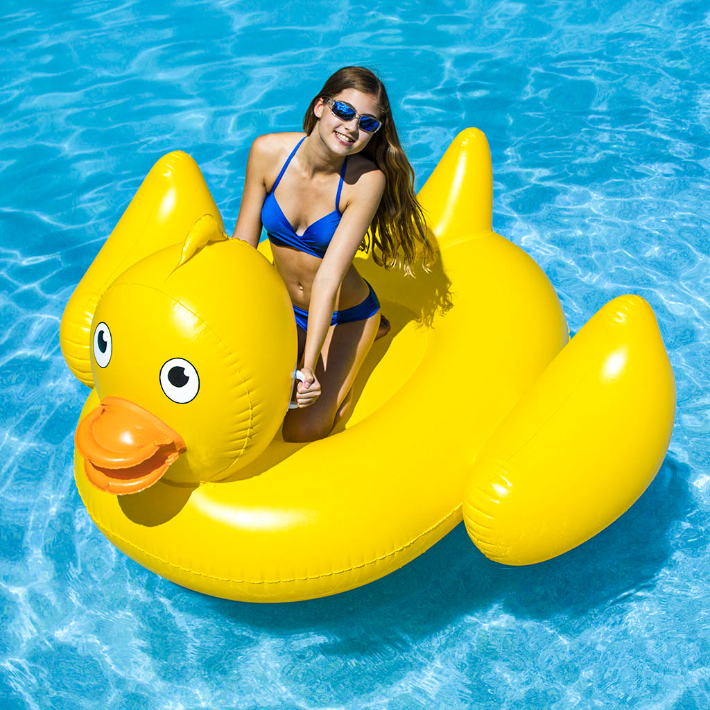 Giant Lucky Ducky Inflatable Ride-On