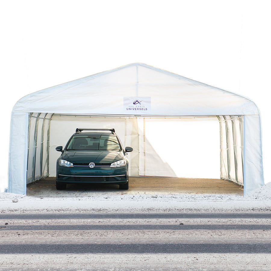 Abris d'auto double sans porte motorisée
