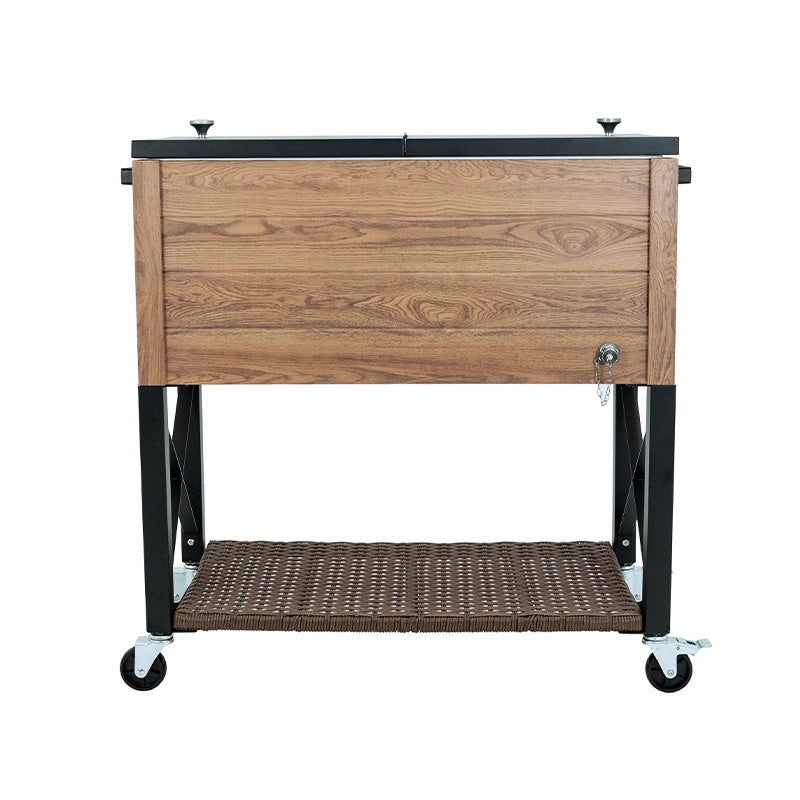 Patio Cooler Rustic Wood Style