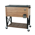 Patio Cooler Rustic Wood Style