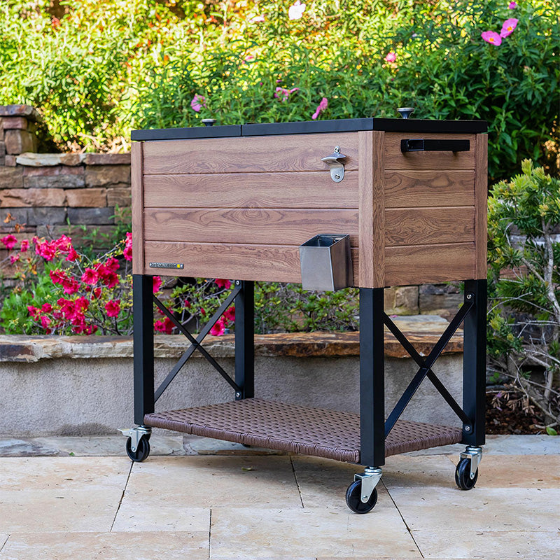 Patio Cooler Rustic Wood Style