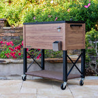 Patio Cooler Rustic Wood Style