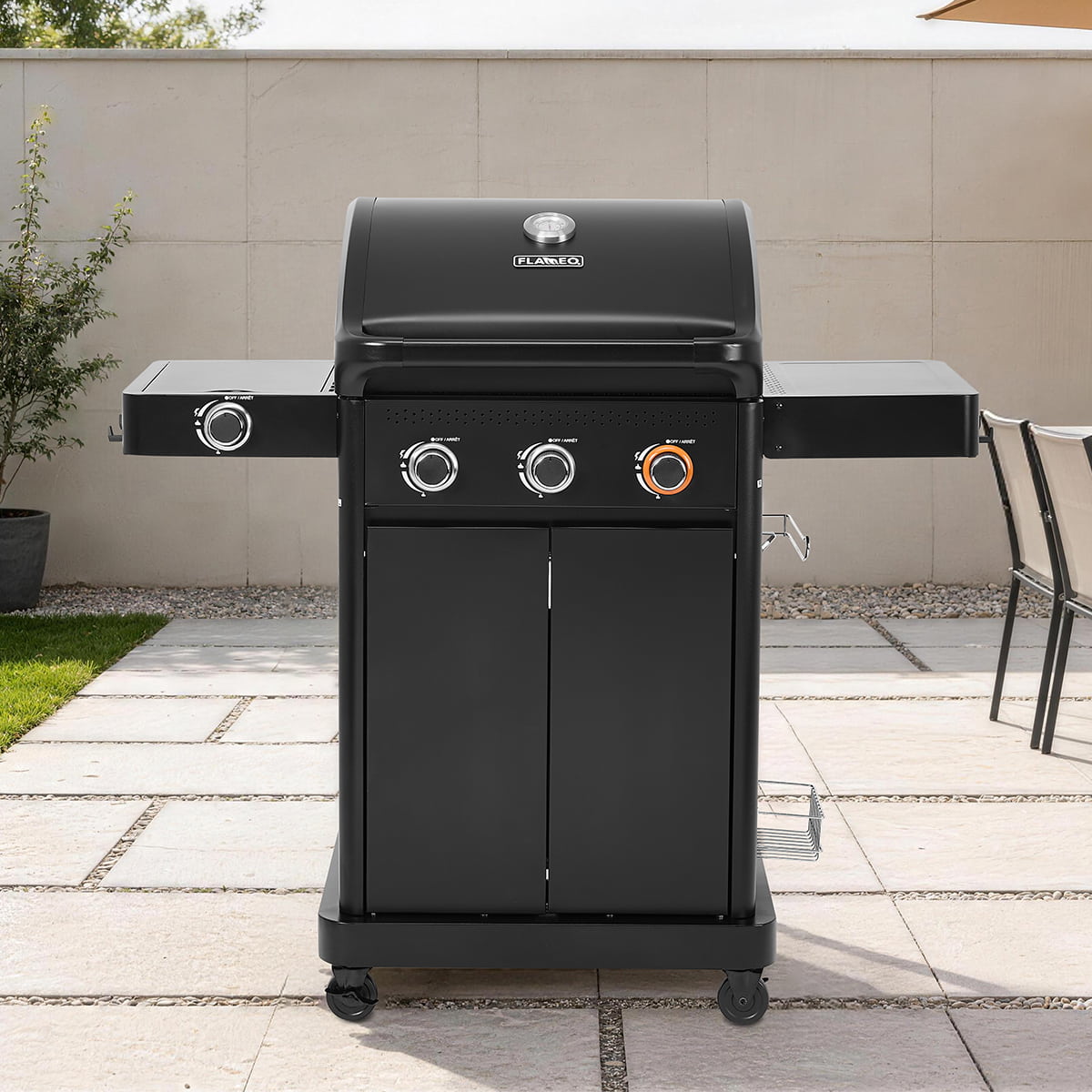 BBQ au gaz Flameo à 4 brûleurs - 43 000 BTU