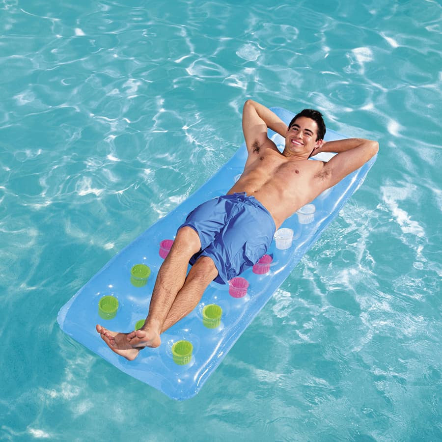 Matelas gonflable fenêtre transparente (3 couleurs disponibles)