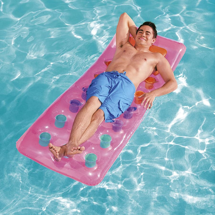 Matelas gonflable fenêtre transparente (3 couleurs disponibles)