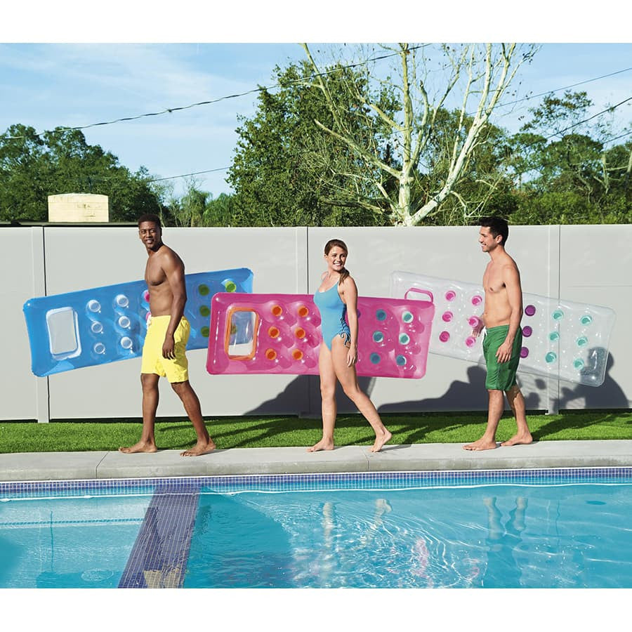 Matelas gonflable fenêtre transparente (3 couleurs disponibles)