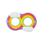 Tube de nage double arc-en-ciel