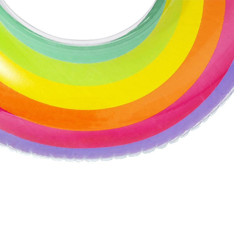 Tube de nage double arc-en-ciel