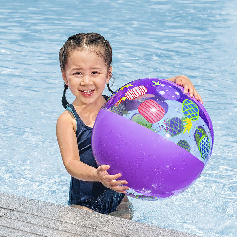 Lot De 4 Ballons De Plage Gonflables Fruits - Jeu Piscine Plage Vacances Enfants Adultes