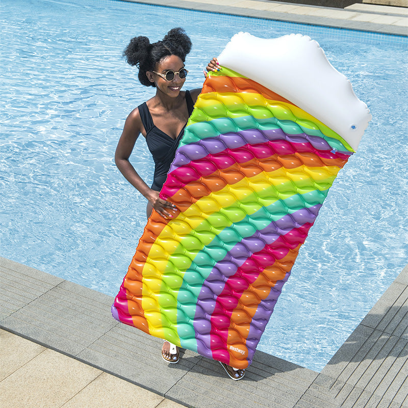 Rainbow Dreams Inflatable Pool Mattress
