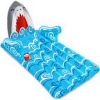 Chaise longue gonflable géante avec tête de requin