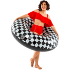 Giant Checkered Inflatable Pool Ring