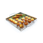 Grille de cuissson surélevée plate pour BBQ