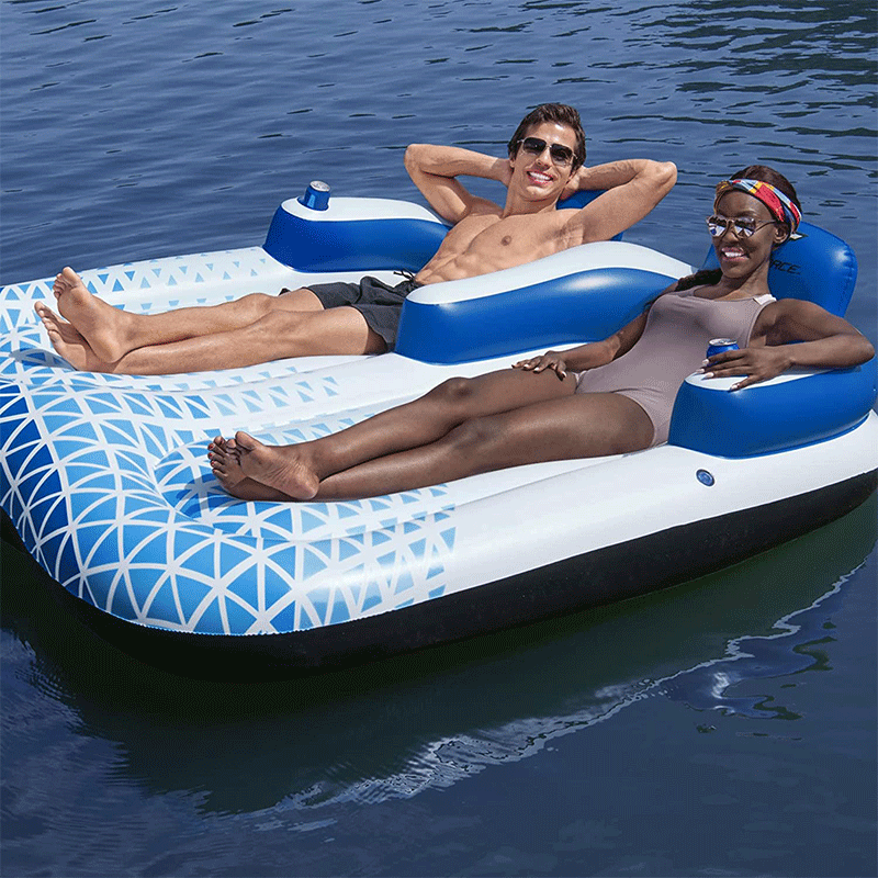 Chaise longue gonflable Indigo Wave - 2 places