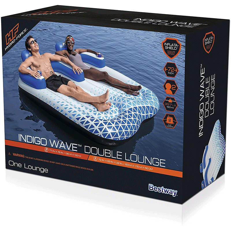 Chaise longue gonflable Indigo Wave - 2 places
