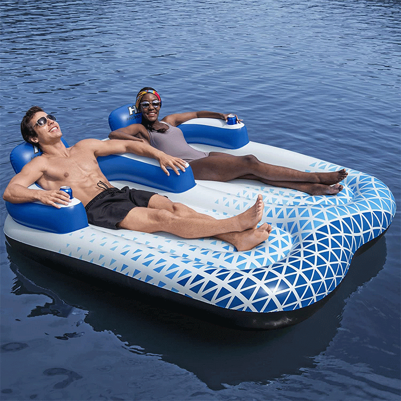 Chaise longue gonflable Indigo Wave - 2 places