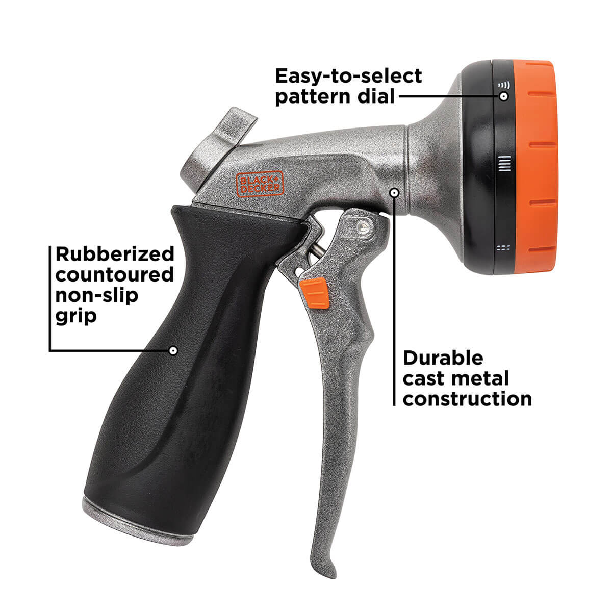 Front-trigger Sprinkler Nozzle - 8 Spray Modes