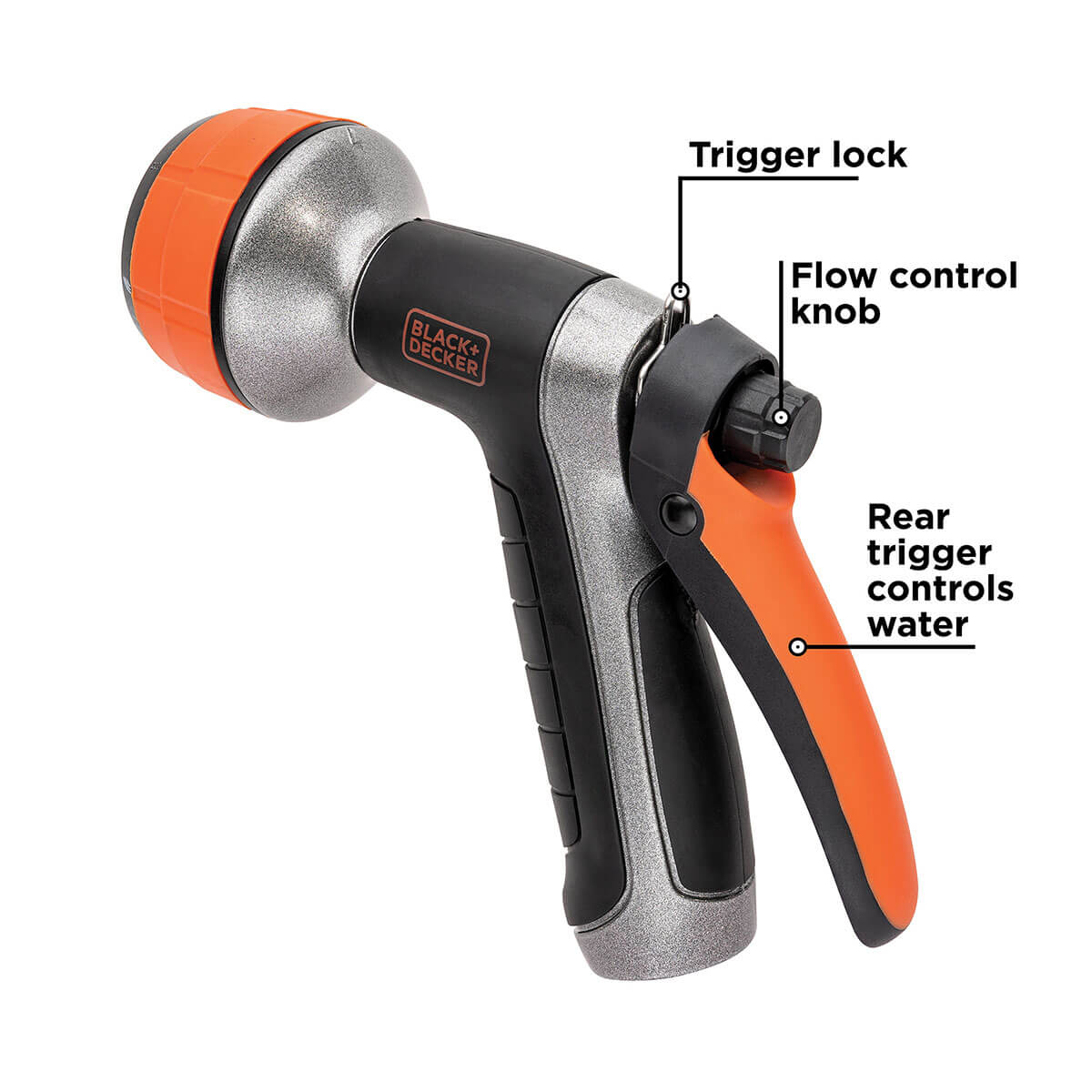 Rear-trigger Sprinkler Nozzle - 7 Spray Modes