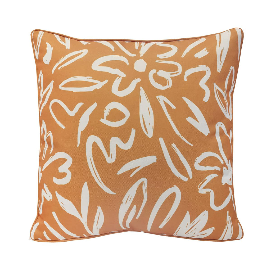 Coussin extérieur 18 x 18 po - Imprimé digital jaune