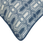 Blue Geo Print Outdoor Cushion - 18 x 18 in.