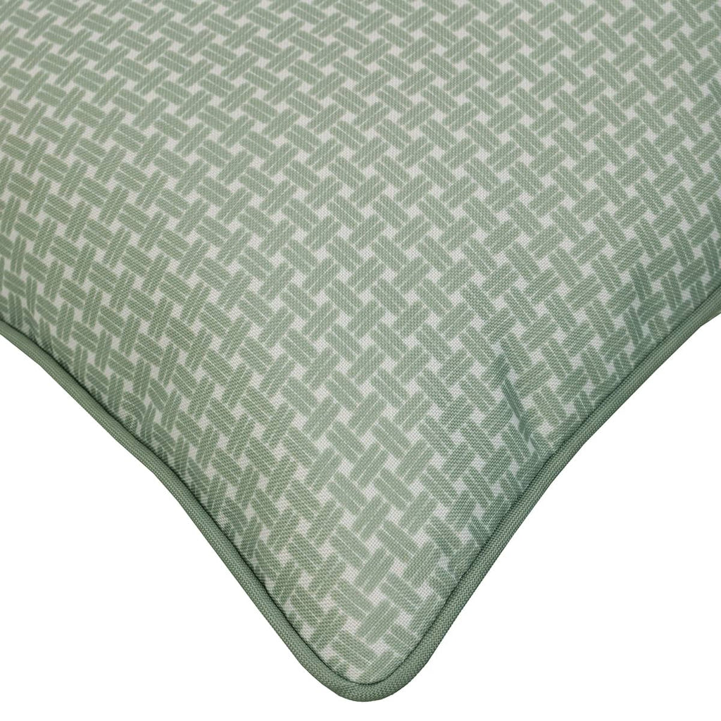 Coussin extérieur 18 x 18 po - Imprimé géo sauge