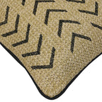 Coussin extérieur 18 x 18 po - Raffia Brodé Noir