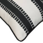 Coussin extérieur 18 x 18 po - Rayures Imprimées Noir