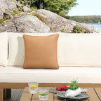 Coussin extérieur 18 x 18 po - Jaune safran uni