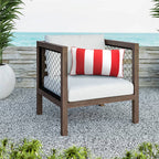 Coussin extérieur 14 x 26 po - Rouge et blanc
