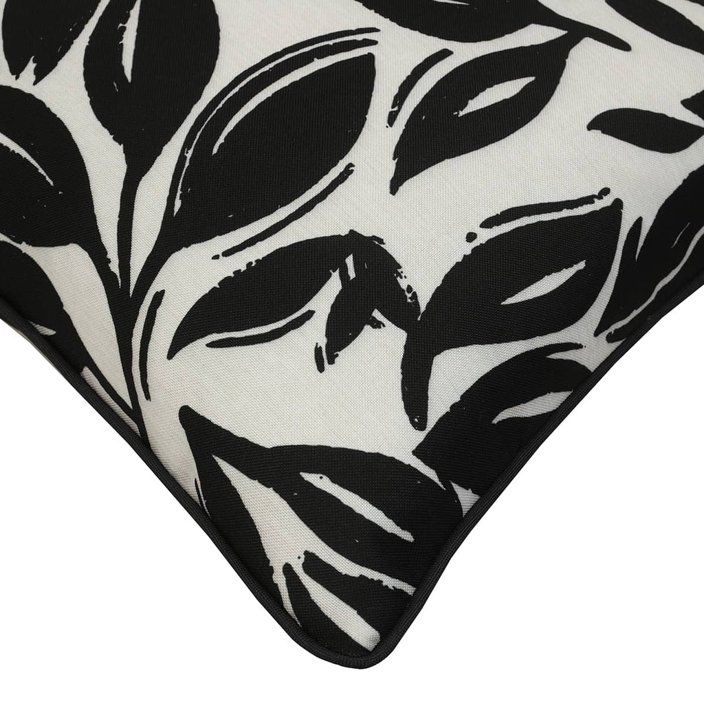 Printed Black Outdoor Cushion - 14 x 26 in.