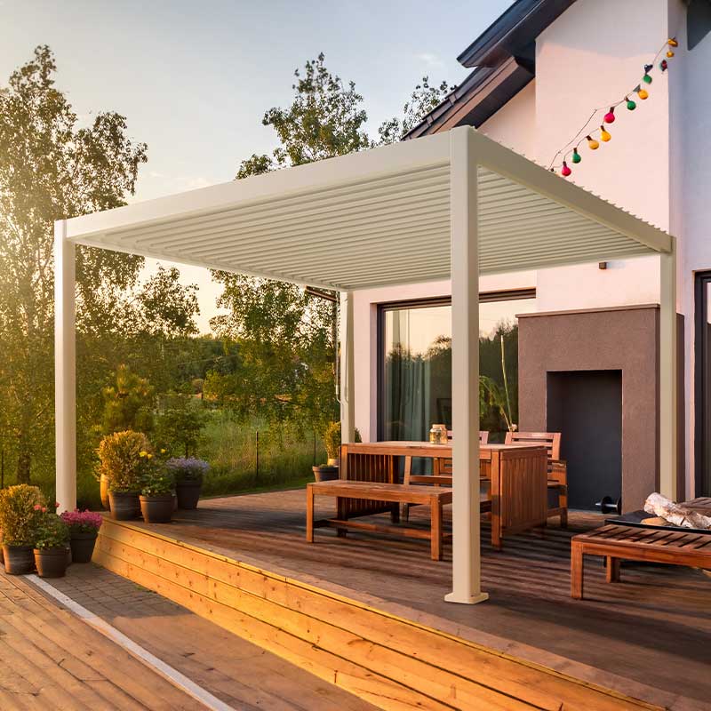 Pergola Cosa manuelle - 10 x 13 pi (Blanc)