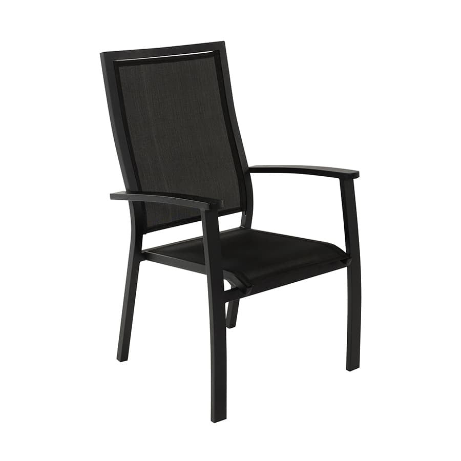 Provence Outdoor Dining Set - Round Table (Black)