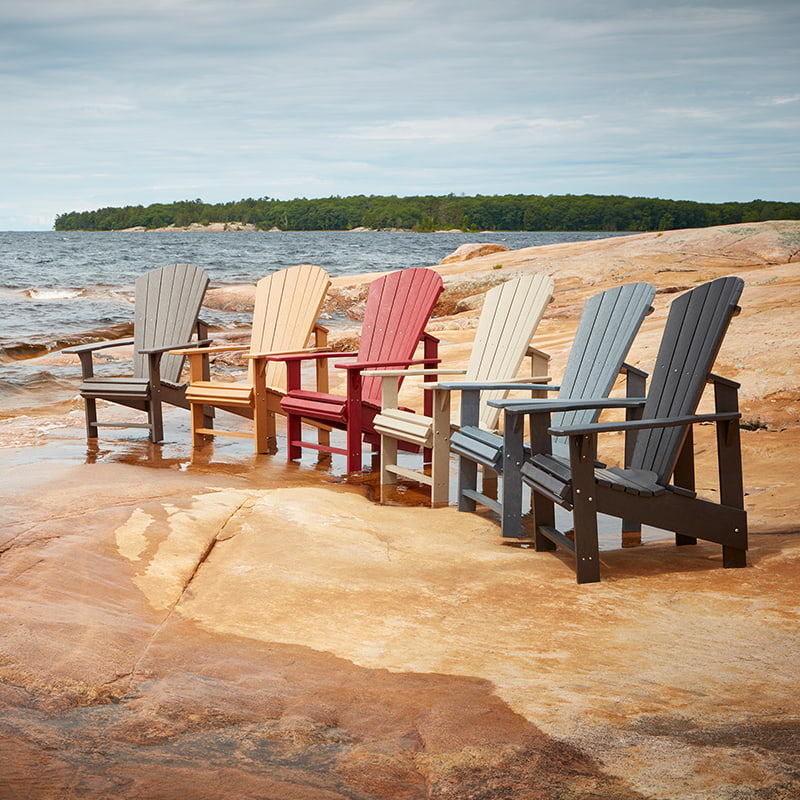 Chaise Adirondack à dossier droit