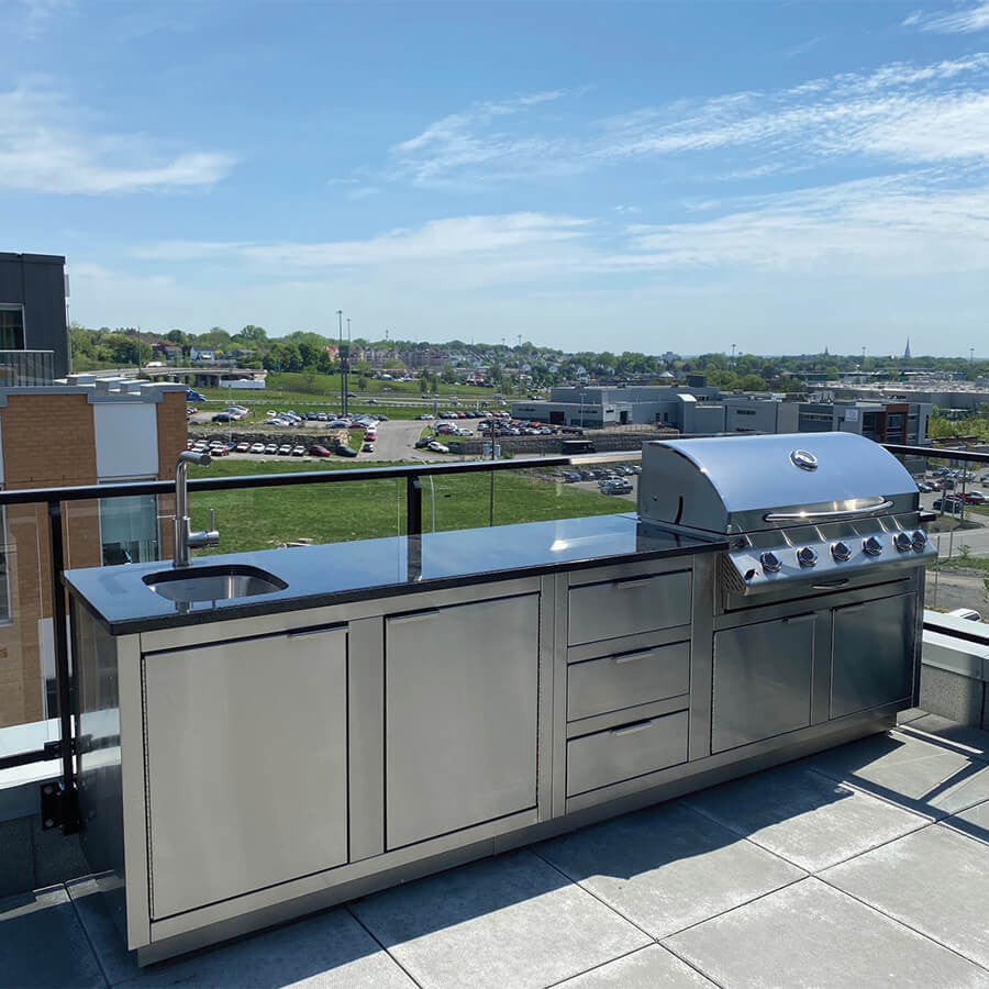 Module Alesia avec portes pour cuisine extérieure