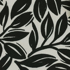 Coussin extérieur 18 x 18 po - Feuilles Imprimées Noir