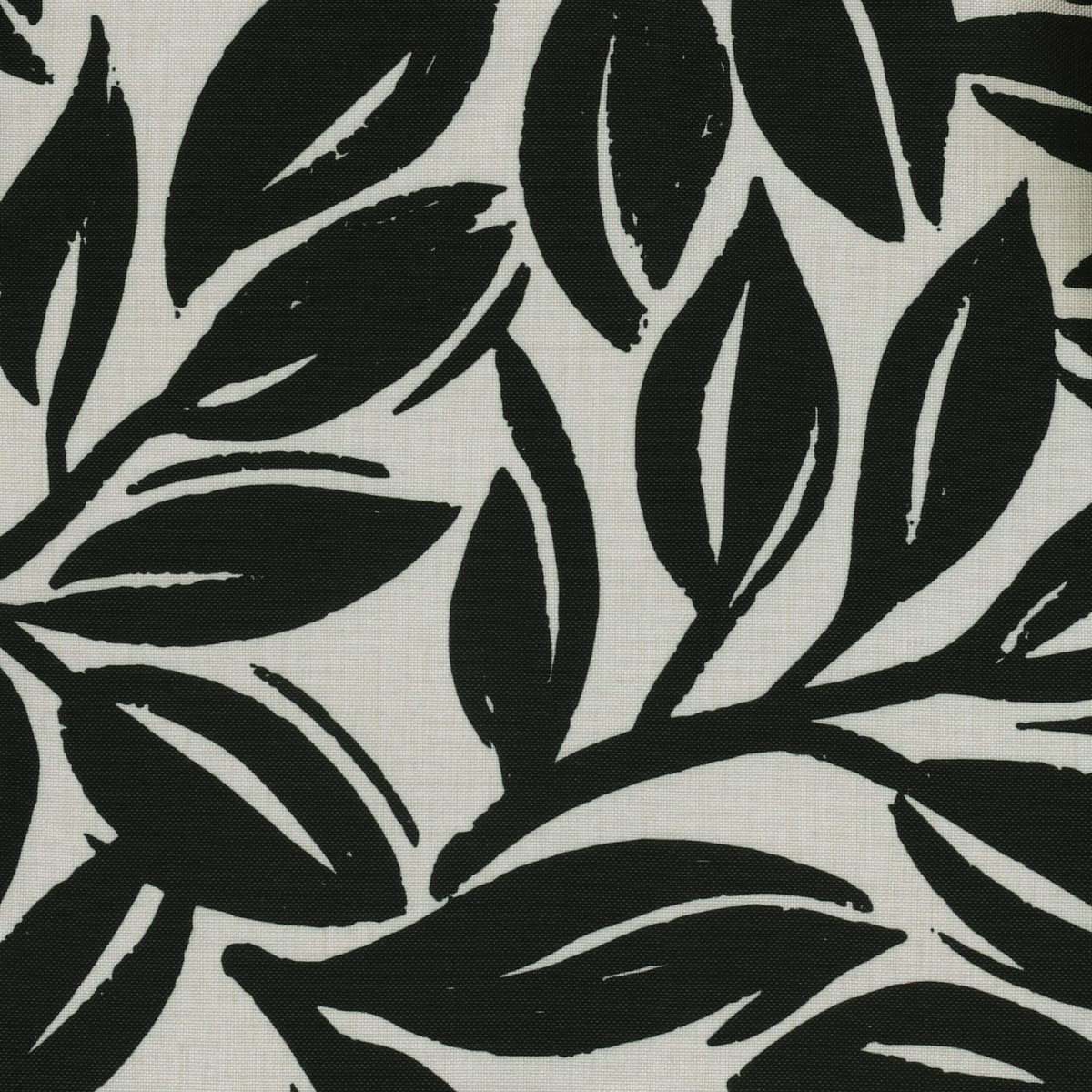 Coussin extérieur 18 x 18 po - Feuilles Imprimées Noir
