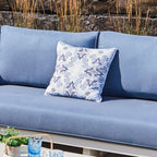 Coussin extérieur 18 x 18 po - Imprimé bleu