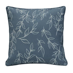 Blue Leaf Print Outdoor Cushion - 18 x 18 in.