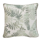 Sage Green Leaf Print Outdoor Cushion - 18 x 18 in.