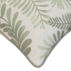 Sage Green Leaf Print Outdoor Cushion - 18 x 18 in.